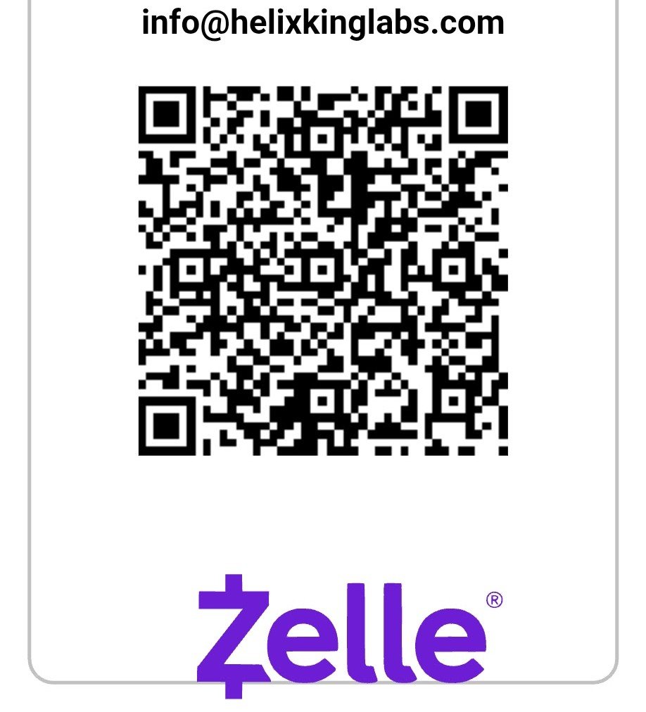 Zelle QR code for info@helixkinglabs.com